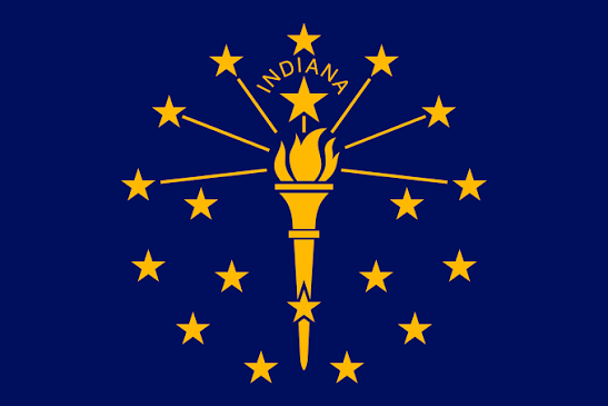 Flag of the state of Indiana